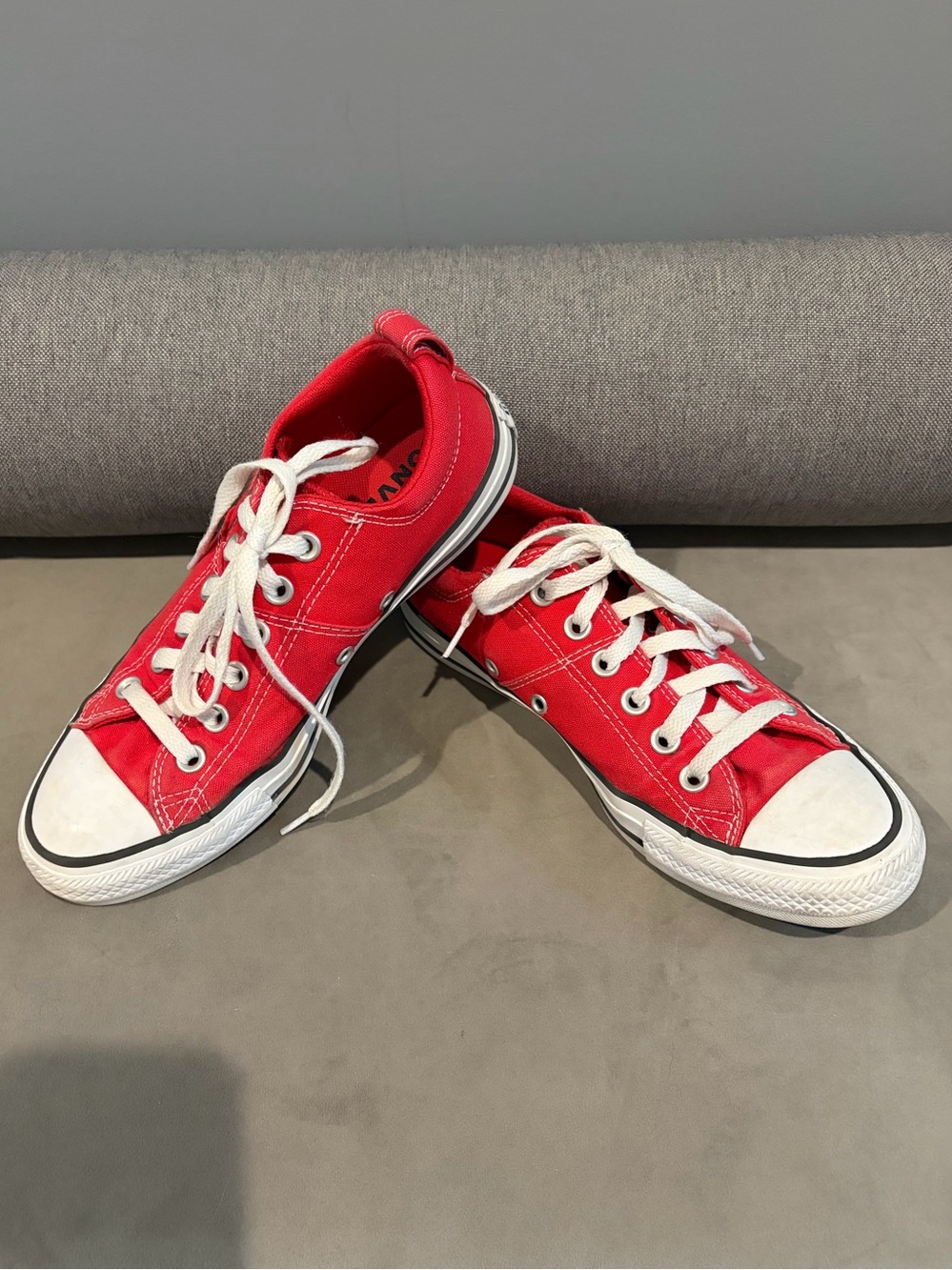Converse Red Canvas Low-Top Sneakers